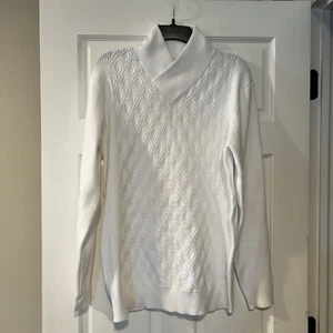 COOFANDY Men's Cable Knit Sweater Stripe Long Sleeve Pullover NWT - Picture 1 of 8