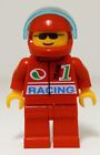 Lego Octan Racing Minifigure W Red Team 1 Jacket Red Helmet & Visor