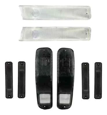 FORD Truck 8pc SMOKE F100 F150 F250 78 79 1978 1979 Tail Light Front Side Marker - Image 1 of 4
