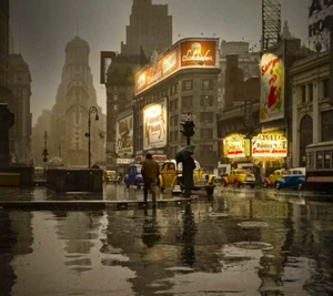 TIME SQUARE 1943 - REFRIGERATOR PHOTO MAGNET 3"-4" - Picture 1 of 3
