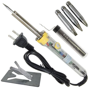 30W to 50W Adjustable Variable Temperature Soldering Iron + Stand, Tips, Solder - Picture 1 of 6