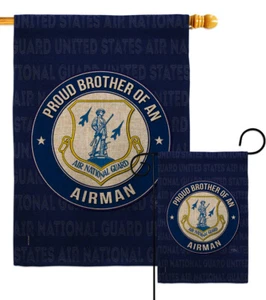 Fuerza Aérea Orgulloso Hermano Aviador Arpillera Jardín Bandera Guardia Nacional Fuerzas Armadas - Imagen 1 de 17