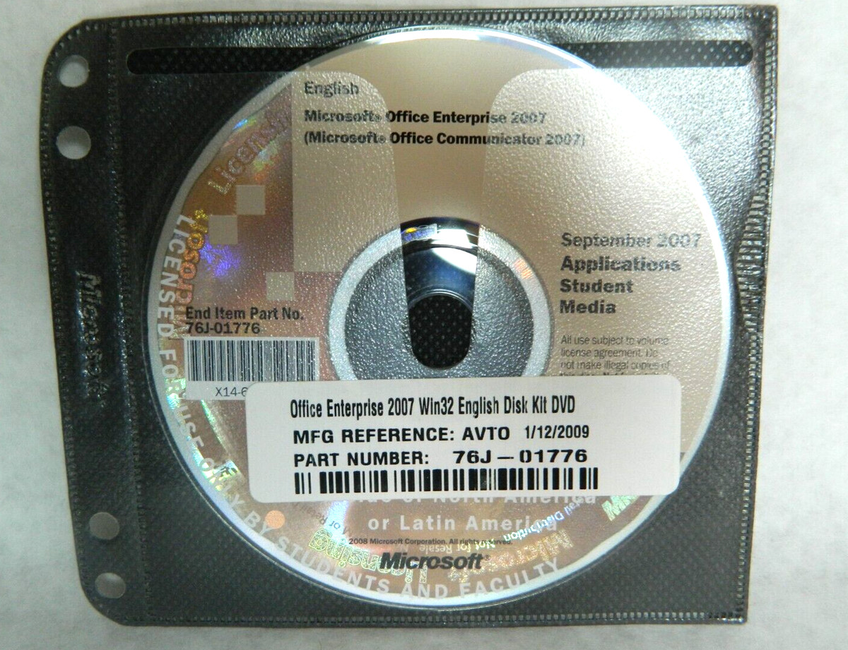 Office 2007 Microsoft Office 2007 Enterprise Edition