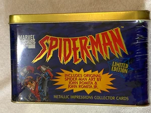 1996 Marvel Spider-Man LE Metallic Impressions Collector Cards Tin SEALED - Picture 1 of 13
