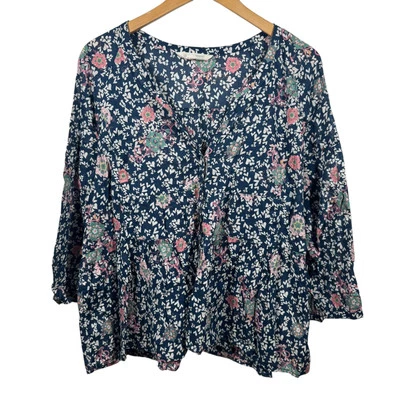 Top Odd Molly Anthropology Mujer M Floral Algodón Botón Campesino Caprichoso 259834 Foto 1 de 4