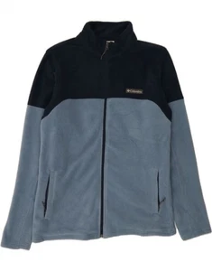Chaqueta polar COLUMBIA para hombre Reino Unido 38 azul medio bloque de color poliéster CP93 - Imagen 1 de 3