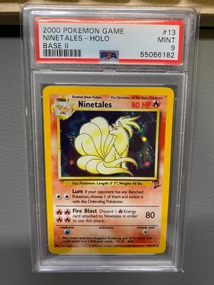 2000 Pokemon Base Set 2 - PSA 9 MINT - Ninetales Holo #13/130 - Image 1 of 2