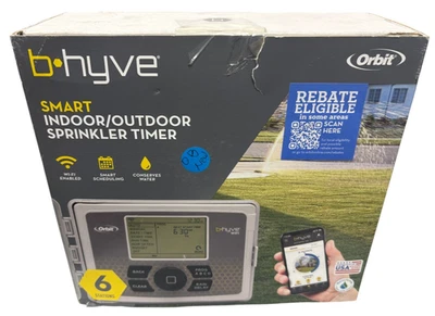 Temporizador rociador Orbit B-hyve Smart Wifi interior exterior, 6 estaciones, 57946 Foto 1 de 3