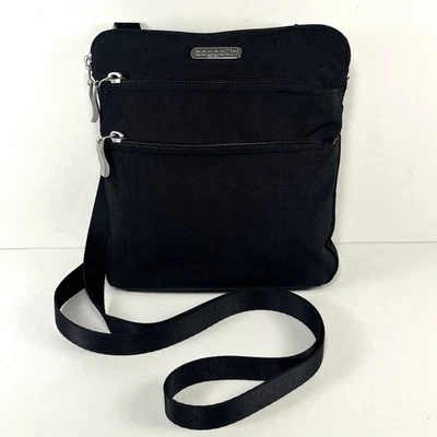 Baggallini Small Black Crossbody Triple Zip Bag Square - Image 1 of 4