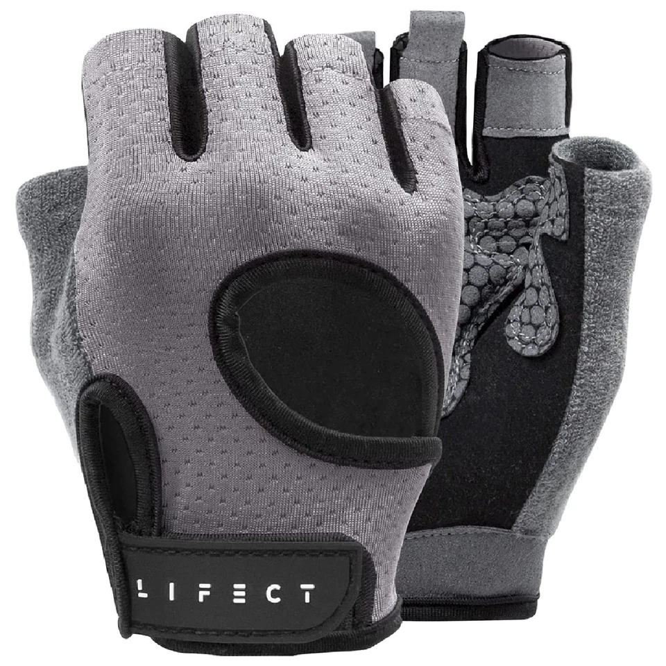 LIFECT Essential Breathable Workout Gloves Weight Lifting Gym Fingerless - Image 1 of 4