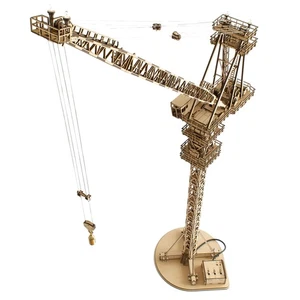 Tsukuro 1/50 Tower Crane Wooden Model Kit - Picture 1 of 5