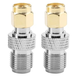 2pcs SMA Male To F Female RF Coaxial Adapter Straight Coupling Connector✈ - Zdjęcie 1 z 7