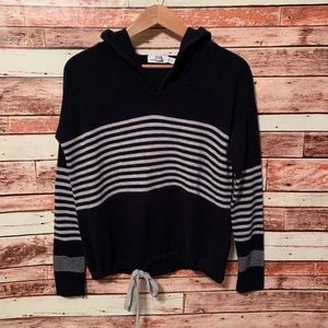 Vineyard Vines Women's Navy/Gray Striped Hoodie Sweater. Size Medium.. - Picture 1 of 6