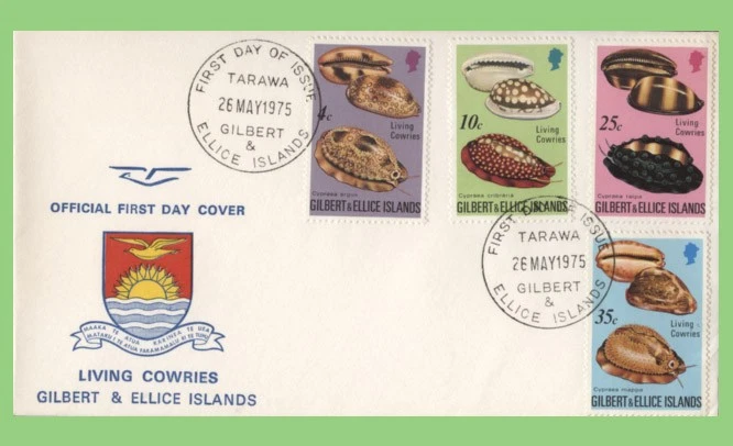Gilbert & Ellice 1975 Shells of the Island set First Day Cover - Image 1 of 1