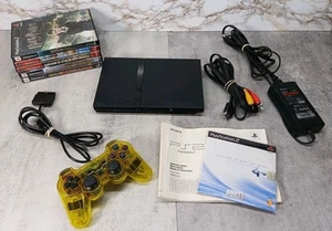 Sony Playstation 2 (PS2) Slim Konsole SCPH-79001, 1 Controller, Kabel & 5 Spiele - Bild 1 von 23