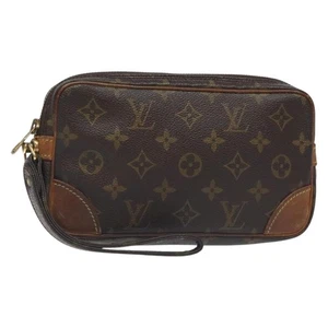 LOUIS VUITTON Monogram Marly Dragonne PM Clutch Bag M51827 LV Auth th6219 - Imagen 1 de 17
