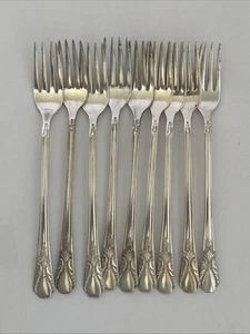 ARGENTO 9 INT'L Wm. Rogers Mfg Co "Avalon-Cabin" forcelle griglia piastra argento - Foto 1 di 23