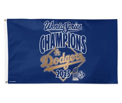 2025 Los Angeles Dodgers Fans 3x5 ft MLB B2B World Series Champions Banner Flag - Image 1 of 2