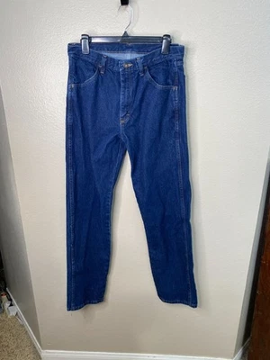 Rustler Mens Relaxed Fit Jeans 32x32 100% Cotton Dark Blue Denim Straight Leg - Image 1 of 4