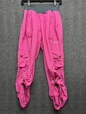 Pantalones de actuación de baile Zumba Wear rosa picante gris pierna ancha talla S Foto 1 de 4