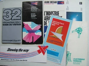 7 x VINTAGE 1969-77 PARIS AIR SHOW BROCHURES / LEAFLETS Exhibition booklets etc - Picture 1 of 1