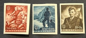 Travelstamps: 1943 Croatia Semi-Postal imperf stamps  B260-B262 Soldiers MOGH - Picture 1 of 5