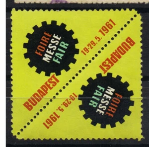 HUNGARY 1961 BUDAPEST  MESSE FOIRE FAIR label, advertesing, vignette - Picture 1 of 1