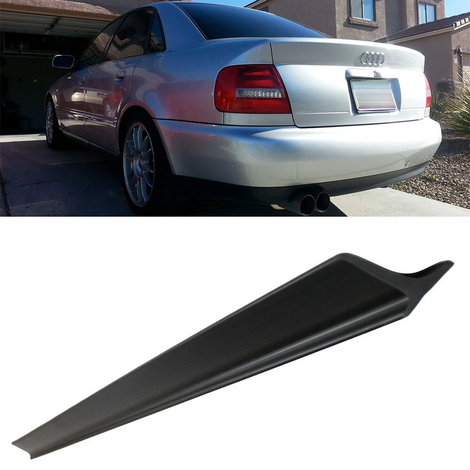 Painted Black for AUDI A4 B5 1994-2001 S4 Sedan L Look Rear Trunk Lip Spoiler - Image 1 of 4