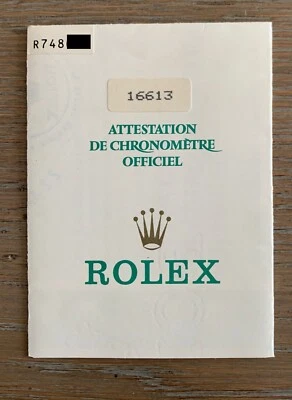 Garanzia rolex submariner 16613 + tag con seriale Warranty+ tag with serial num. - Immagine 1 di 4