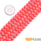 Pink Coral Gemstone Faceted Round Beads For Jewelry Making 15 " 4mm 5mm 6mm
