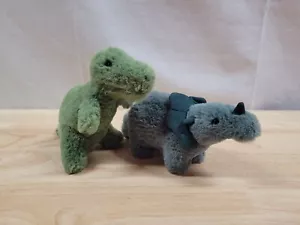 Jellycat Dinosaur Plush Lot Fossilly Mini Trex Triceratops  - Picture 1 of 7