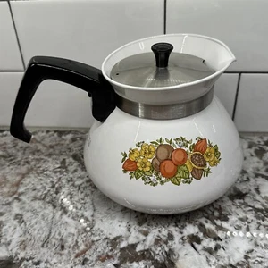 Vtg Corning Ware Spice Of Life Tea Pot Kettle w/Lid 6 cup P-104 EXCELLENT - Picture 1 of 11