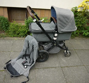 Bugaboo Cameleon 3 grau/blau Kinderwagen inkl. Sportwagen/Buggy + Regenverdeck - Bild 1 von 17