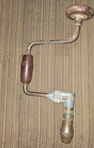Vintage - Wood Handle Hand Crank - 14" - Picture 1 of 5