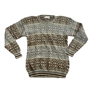 Maglione Alpaca Vintage 100% Pura Origine PERUVIANA Taglia L Anni 60 70 Retro Nonno - Foto 1 di 3