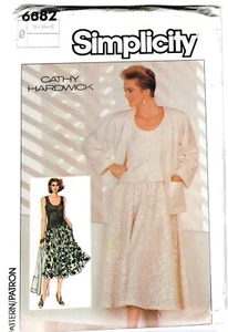 1985 Simplicity 6882 S 12-14-16 Large Misses Jacket skirt camisole C Hardwick - Picture 1 of 2