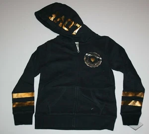 New OshKosh Girls 6 Year Metallic Gold LOVE on Hoodie Full Zip Sweatshirt Top - Picture 1 of 2