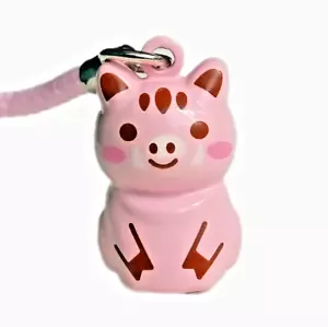 Pink Pig Bell Charm Strap - Picture 1 of 4