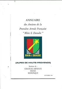 Altes Verzeichnis der Ersten Französischen Armee Rhein & Donau Alpen Hte Provence - Bild 1 von 5