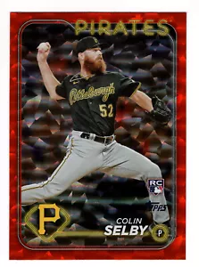 2024 Topps Series 2 Orange Foil #668 Colin Selby Pittsburgh Pirates RC #'d/299 - Foto 1 di 2