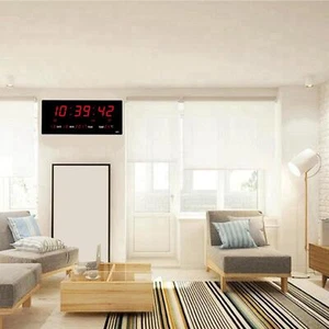 ONAIR Digital Wall Alarm Clock with Date Indoor Temperature Display, Office Wall - Picture 1 of 7