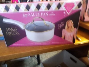 Paris Hilton 2 Qt Sauce Pan Pot With Glass Lid NIB - Picture 1 of 1