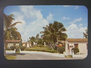 Miami Beach Florida Biscayne Villas Hotel Restaurante Tarjeta Postal De Colección Años 50 - Imagen 1 de 2