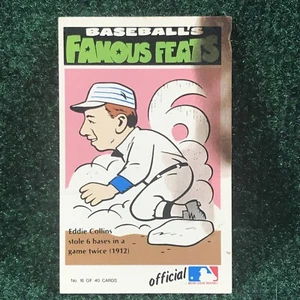 1972 Fleer Laughlin Famous Feats Baseball #18 Eddie Collins POOR - Bild 1 von 7