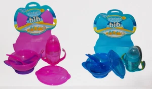 Griptight, Boy, Girl, Weaning, Feeding, Bowl, Bib, Cup, Bundle, Blue, Pink, 6+ - Picture 1 of 20