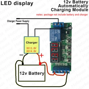 LED Display 12V Battery Automatic Charging Controller Switch Protection Module - Picture 1 of 2