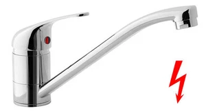 Mischbatterie Niederdruck Küchenarmatur Spültisch Armatur Wasserhahn Küche Spüle - Bild 1 von 4