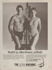 1984 The Lean machine - Exercise Couple Leotard Girl Muscle Guy - Print Ad Photo