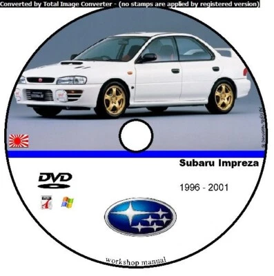 SUBARU IMPREZA 1996 2001 MANUALE OFFICINA WORKSHOP MANUAL CD DVD SERVICES - Immagine 1 di 2