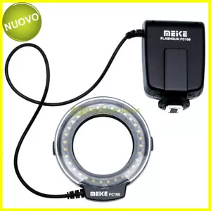 Meike MK-FC100 Illuminator Macro Annular To LED Flash-Luce Continuous Universale - Picture 1 of 4